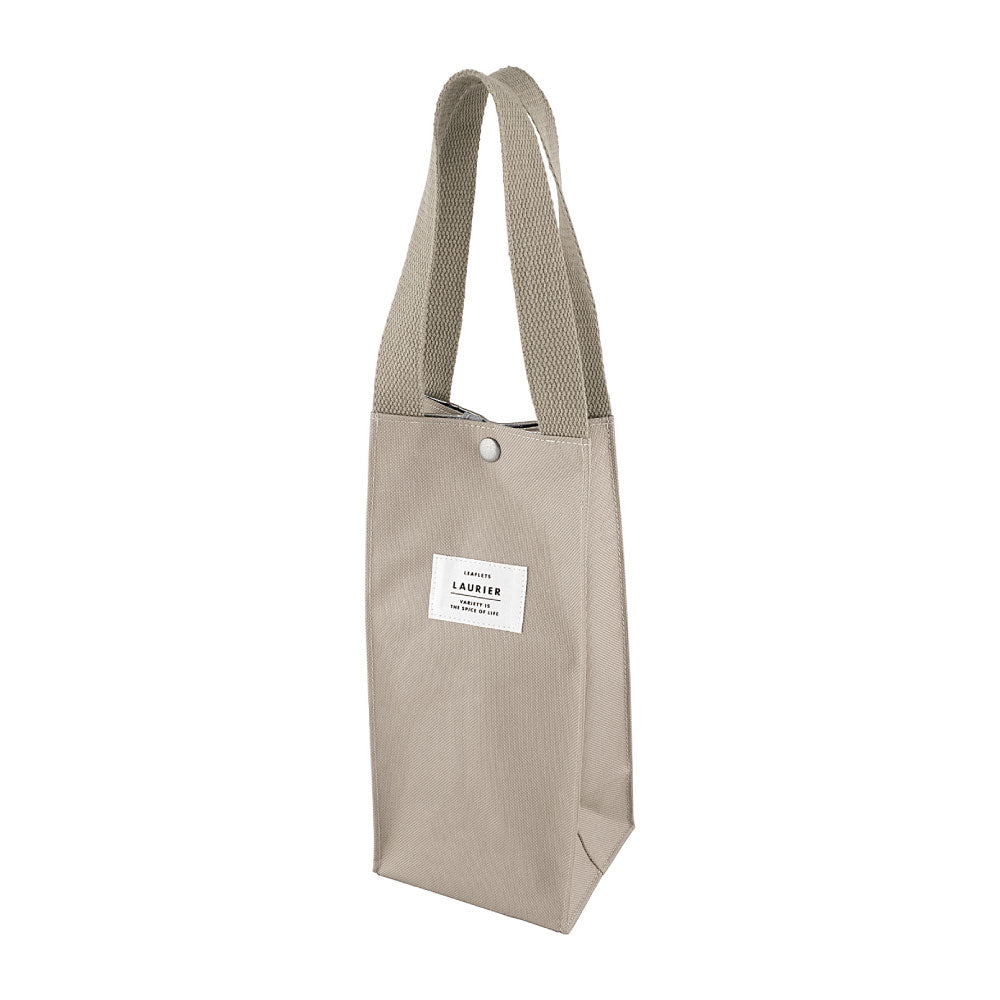 LAURIER ローリエ ボトルバッグ｜BOTTLE BAG コンパクト シンプル ピクニック 行楽 保冷バッグ マイバッグ くすみカラー 無地 大人 通勤 通学 ドリンクボトル タンブラー 牛乳パック ｜LEAFLETS