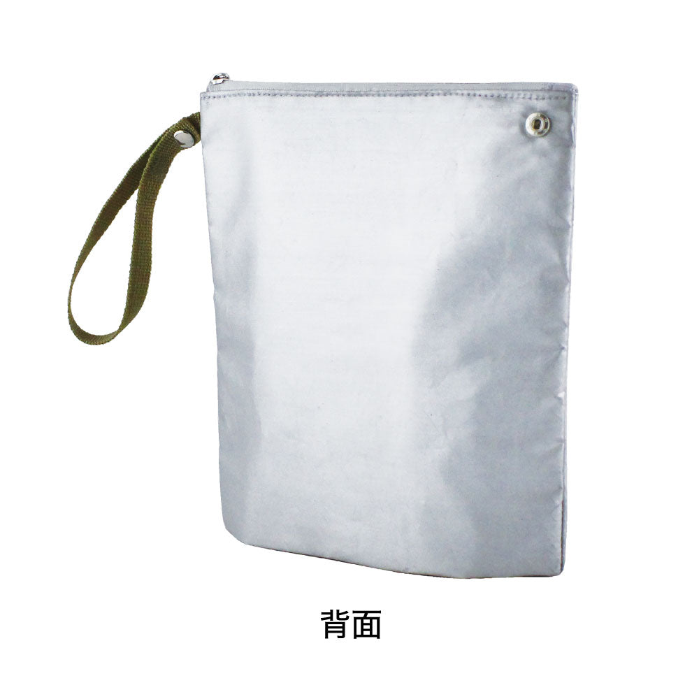 RECHERCHE ルシェルシェ 保冷ポーチ｜COOLER POUCH ランチバッグ コンパクト シンプル お弁当袋 ピクニック 行楽 保冷バッグ 保温 お菓子 おやつ 子供 大人 シルバー｜LEAFLETS