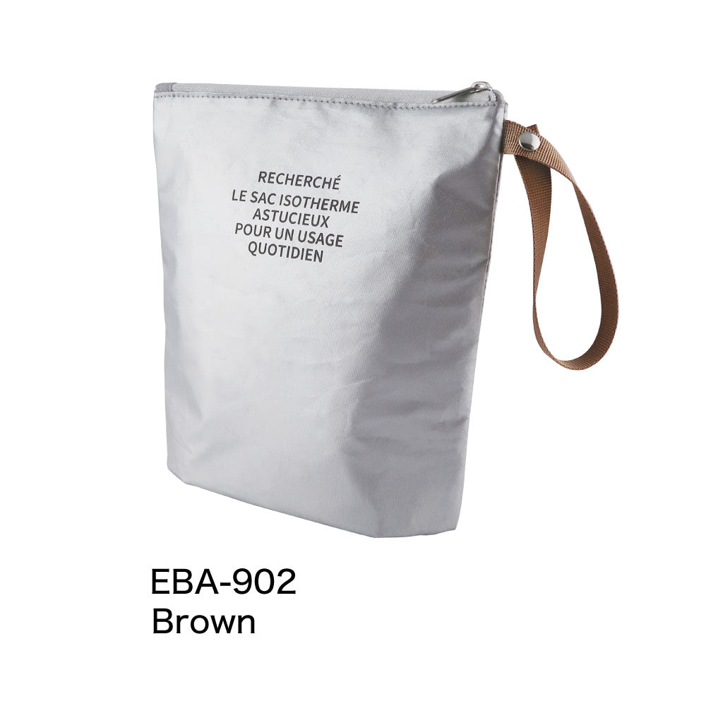 RECHERCHE ルシェルシェ 保冷ポーチ｜COOLER POUCH ランチバッグ コンパクト シンプル お弁当袋 ピクニック 行楽 保冷バッグ 保温 お菓子 おやつ 子供 大人 シルバー｜LEAFLETS