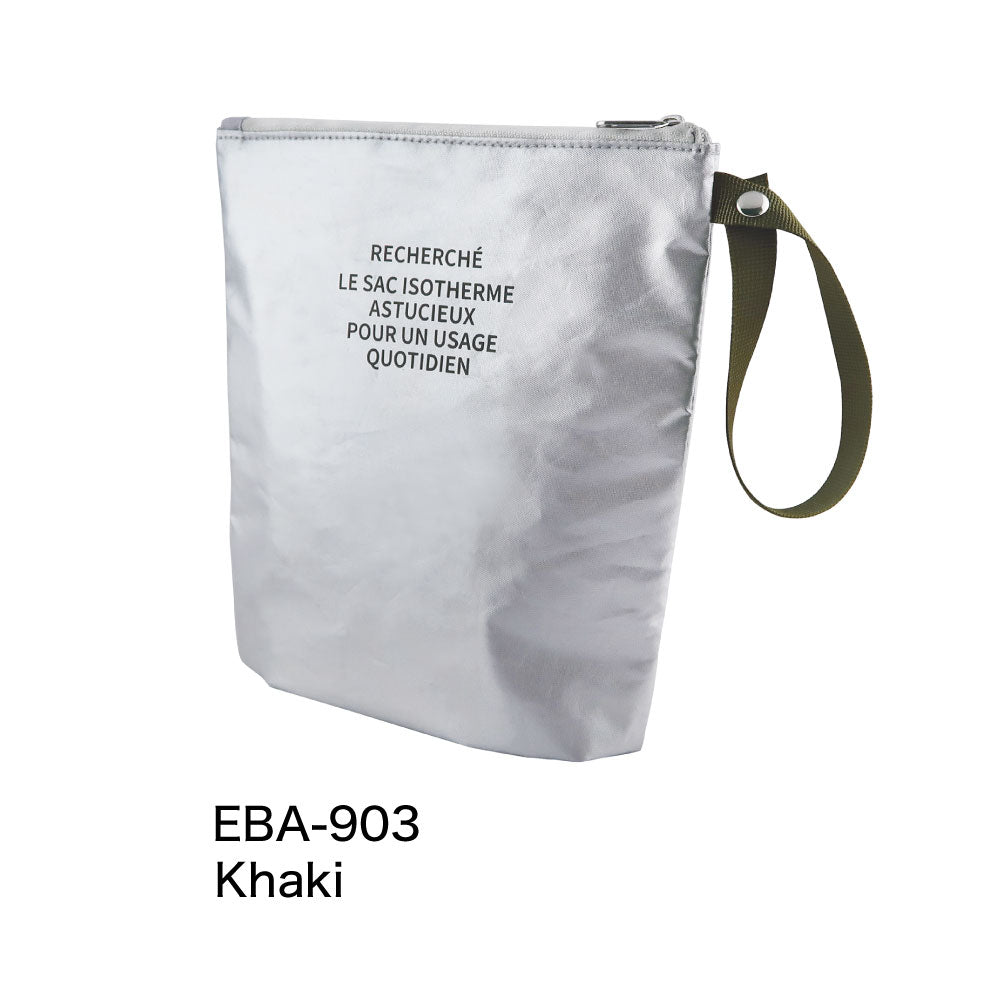 RECHERCHE ルシェルシェ 保冷ポーチ｜COOLER POUCH ランチバッグ コンパクト シンプル お弁当袋 ピクニック 行楽 保冷バッグ 保温 お菓子 おやつ 子供 大人 シルバー｜LEAFLETS