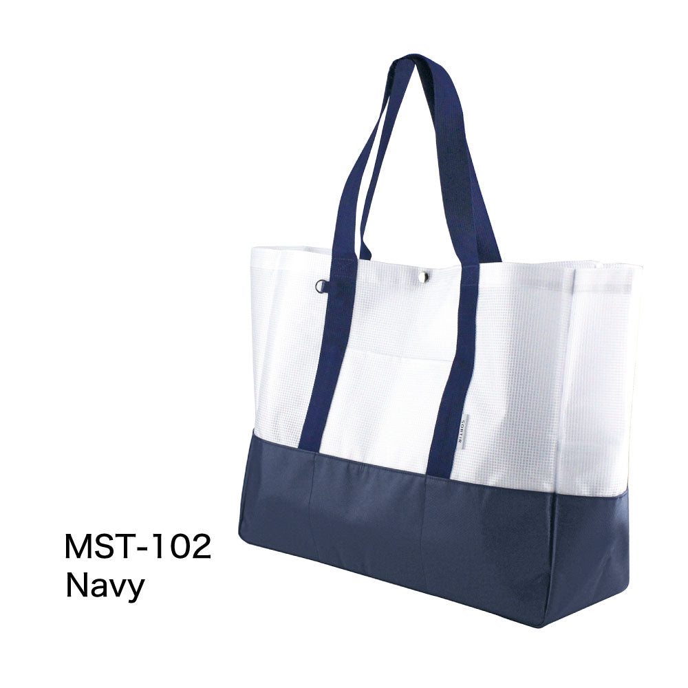 SORTIR ソルティール ビニールメッシュトート｜VINYL MESH TOTE BAG シンプル ピクニック 行楽 マイバッグ 大人 プール 夏 旅行 サウナ ジム 運動 レジャー バッグ スポーツ観戦 半透明 マザーズバッグ｜LEAFLETS