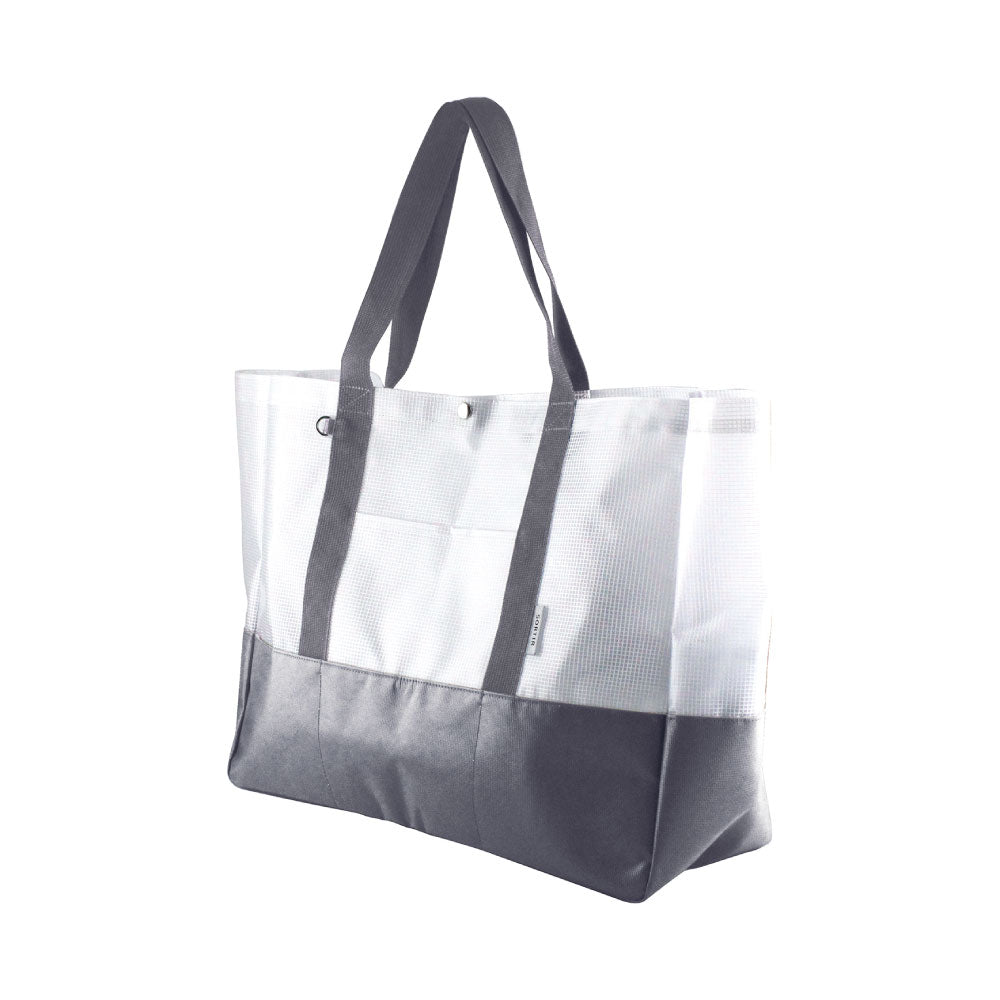 SORTIR ソルティール ビニールメッシュトート｜VINYL MESH TOTE BAG シンプル ピクニック 行楽 マイバッグ 大人 プール 夏 旅行 サウナ ジム 運動 レジャー バッグ スポーツ観戦 半透明 マザーズバッグ｜LEAFLETS