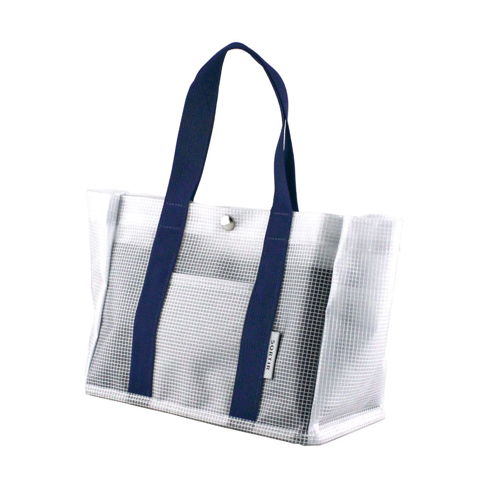 SORTIR ソルティール ビニールメッシュミニトート｜VINYL MESH TOTE BAG シンプル ピクニック 行楽 マイバッグ 大人 プール 夏 サウナ ジム 運動 レジャー バッグ 散歩 スパバッグ 小さめ マザーズバッグ｜LEAFLETS