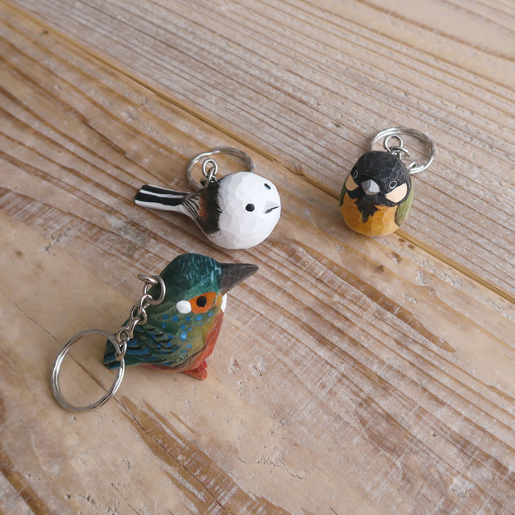 WOOD KEY RING ウッド キーリング｜鍵 キーホルダー アニマル 小物 動物 おしゃれ かわいい 木 木製 トラ ライオン 羊 シマウマ キリン 白クマ ペンギン シマエナガ 鳥 恐竜 アクセサリー キーチェーン｜MATOKA マトカ
