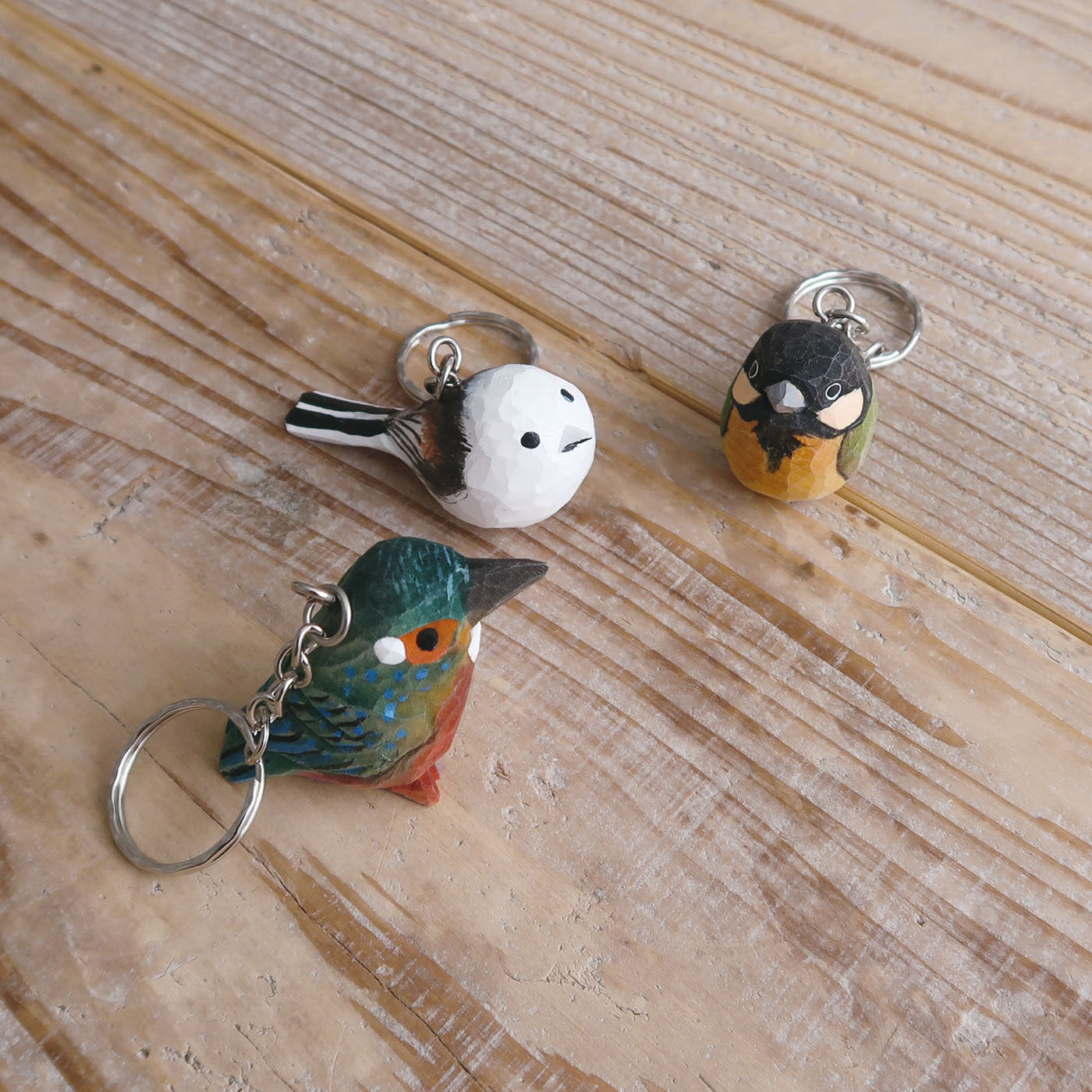 WOOD KEY RING ウッド キーリング｜鍵 キーホルダー アニマル 小物 動物 おしゃれ かわいい 木 木製 トラ ライオン 羊 シマウマ キリン 白クマ ペンギン シマエナガ 鳥 恐竜 アクセサリー キーチェーン｜MATOKA マトカ