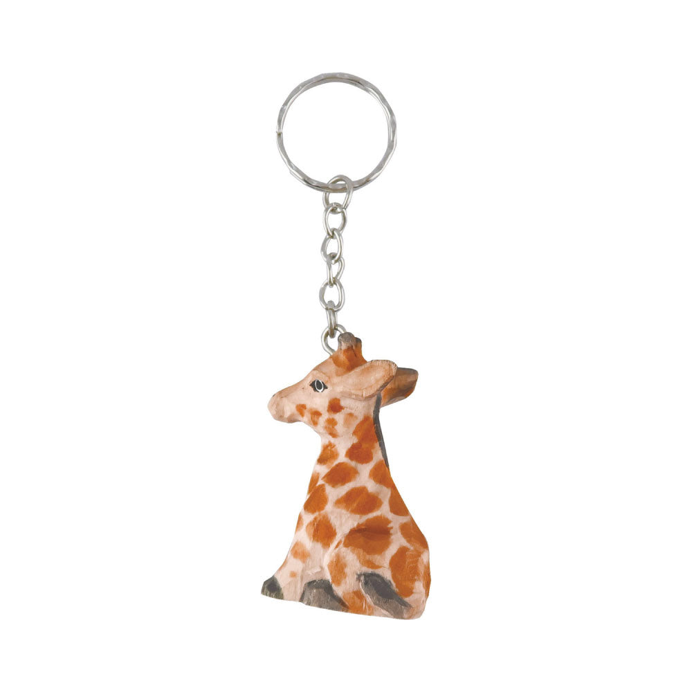 WOOD KEY RING ウッド キーリング｜鍵 キーホルダー アニマル 小物 動物 おしゃれ かわいい 木 木製 トラ ライオン 羊 シマウマ キリン 白クマ ペンギン シマエナガ 鳥 恐竜 アクセサリー キーチェーン｜MATOKA マトカ