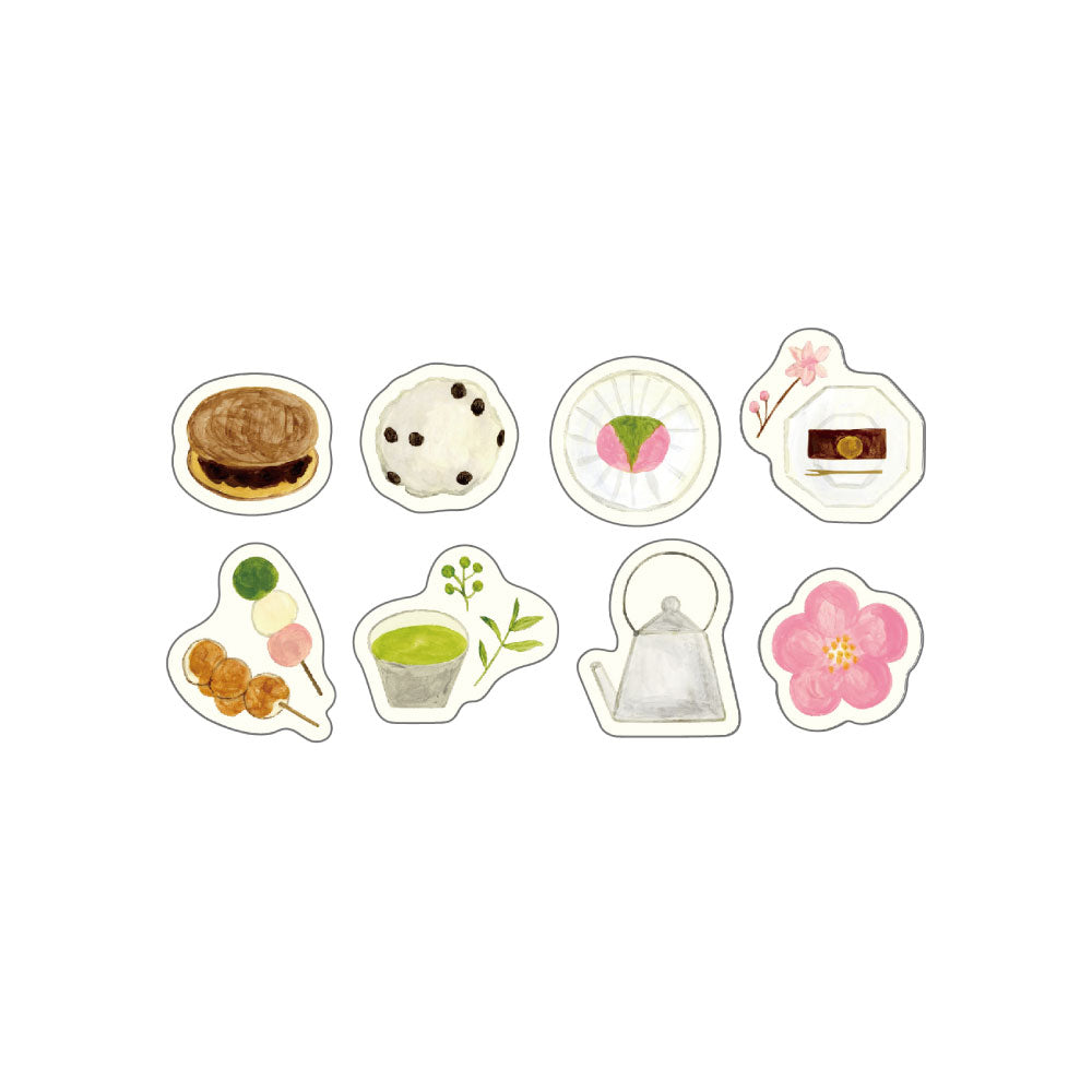 いわしまあゆ フレークシール｜おしゃれ かわいい スイーツ パン デザート イラスト アート 作家 和紙 和菓子 お菓子 ケーキ いちご ステッカー シール デコレーション ノート 手帳｜MATOKA マトカ