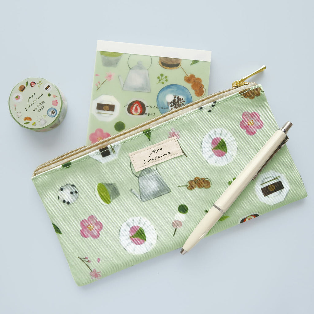 いわしまあゆ ペンケース｜PEN CASE おしゃれ かわいい スイーツ パン デザート イラスト アート 作家 和菓子 お菓子 ケーキ いちご 高校生 中学生 入学 筆箱 筆入れ メイクポーチ ポーチ 収納 大人｜MATOKA マトカ