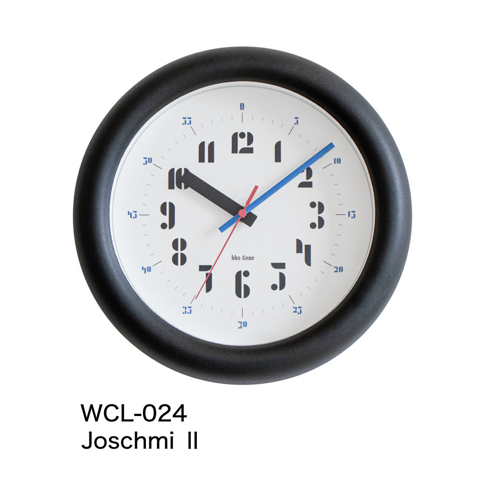 Joschmi ウォールクロック｜壁掛け時計 インテリア デザイン おしゃれ バウハウス フォント 時計 知育時計 分表記ヨースト・シュミット  BAUHAUS