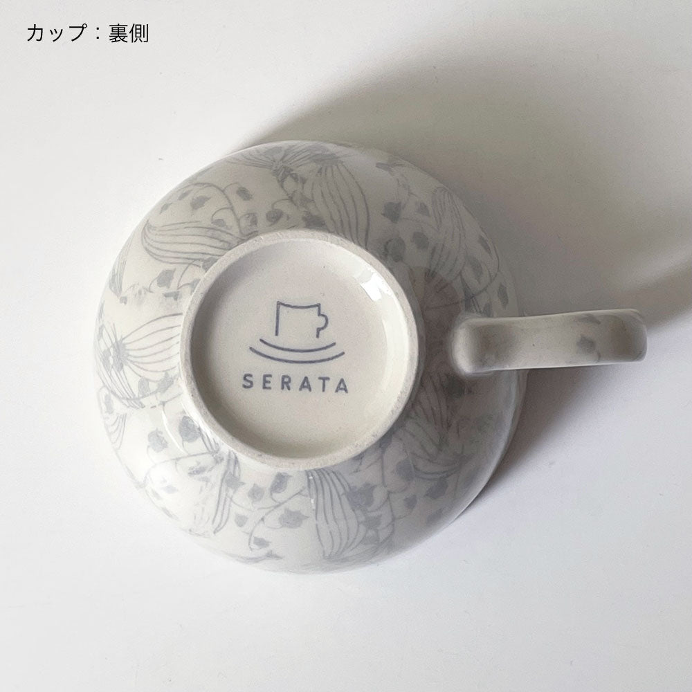 Camille カミーユ カップ＆ソーサー スズラン｜食器 コップ マグ ティーセット カップ  ソーサー 美濃焼 誕生日 ギフト プレゼント おしゃれ 可愛い 上品 陶器 日本製 230ml｜SERATA セラータ