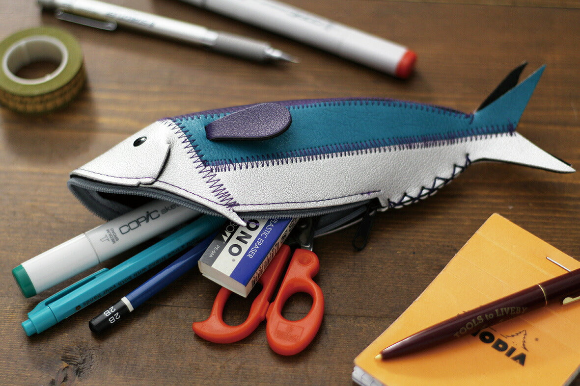 フィッシュケース（FISH CASE）｜小物入れ 収納 ケース ポーチ ペンケース 魚 さかな 文具小物 ペン  メガネ メガネケース ユニーク 個性的｜MATOKA マトカ