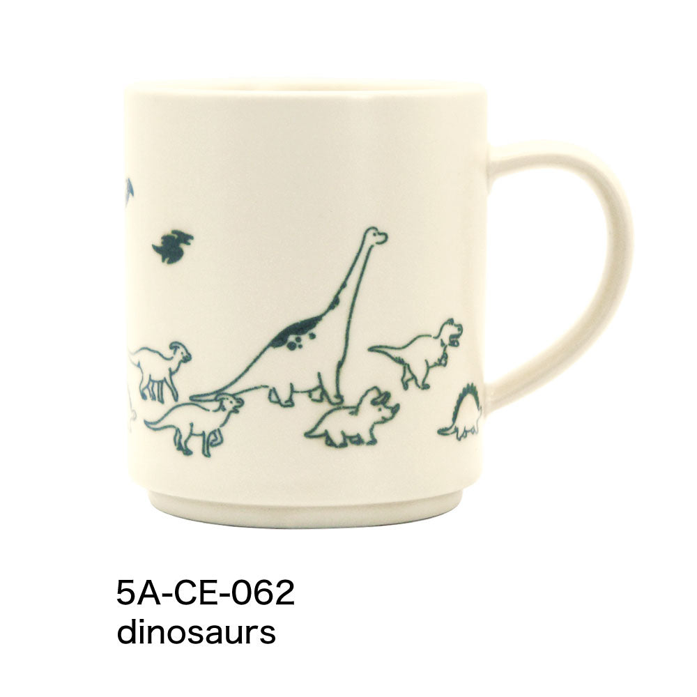 AH LA LA アララ マグカップ｜食器 コップ マグ ティーセット カップ 美濃焼 誕生日 ギフト プレゼント おしゃれ 可愛い 上品 陶器 日本製 280ml 恐竜 ダイナソー 犬 猫｜SERATA セラータ