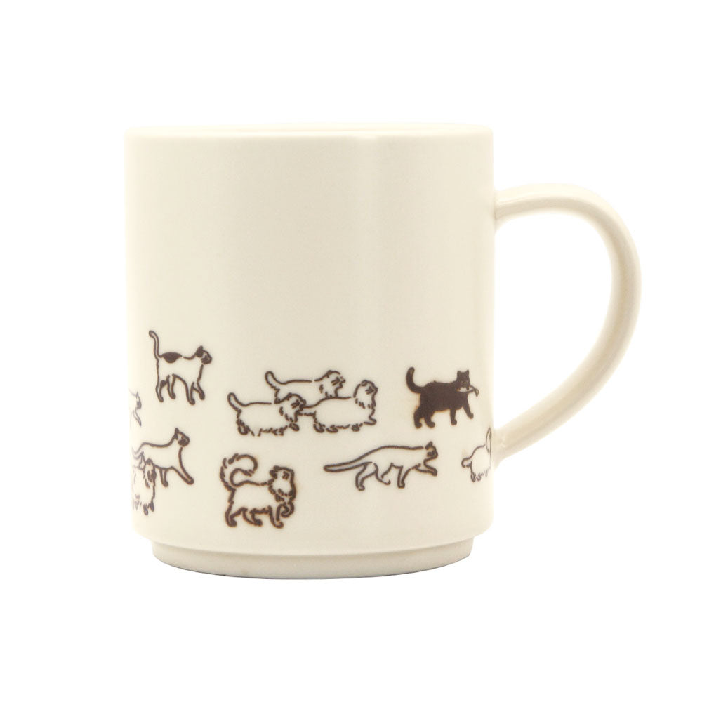 AH LA LA アララ マグカップ｜食器 コップ マグ ティーセット カップ 美濃焼 誕生日 ギフト プレゼント おしゃれ 可愛い 上品 陶器 日本製 280ml 恐竜 ダイナソー 犬 猫｜SERATA セラータ