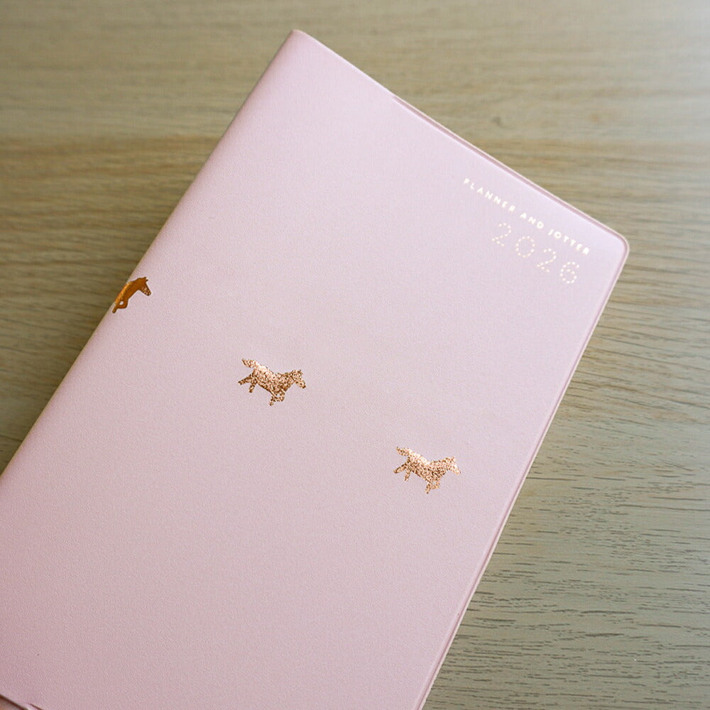 手帳 2026 マトカ 2026年（2025年10月始まり）ダイアリー スケジュール帳｜新書判 コンパクトマンスリー（月間ブロック）『ヴィーシ｜VIISI』大人かわいい 干支 馬 午 ネコ 猫 おばけ