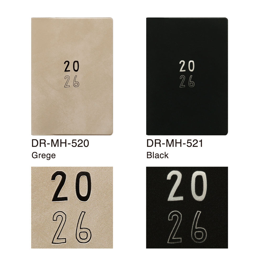 手帳 2026 マトカ 2026年（2025年10月始まり）ダイアリー スケジュール帳｜B6サイズ マンスリー・フルカラー（月間ブロック）『トロット｜TROT』大人かわいい 干支 馬 午 うま ウマ