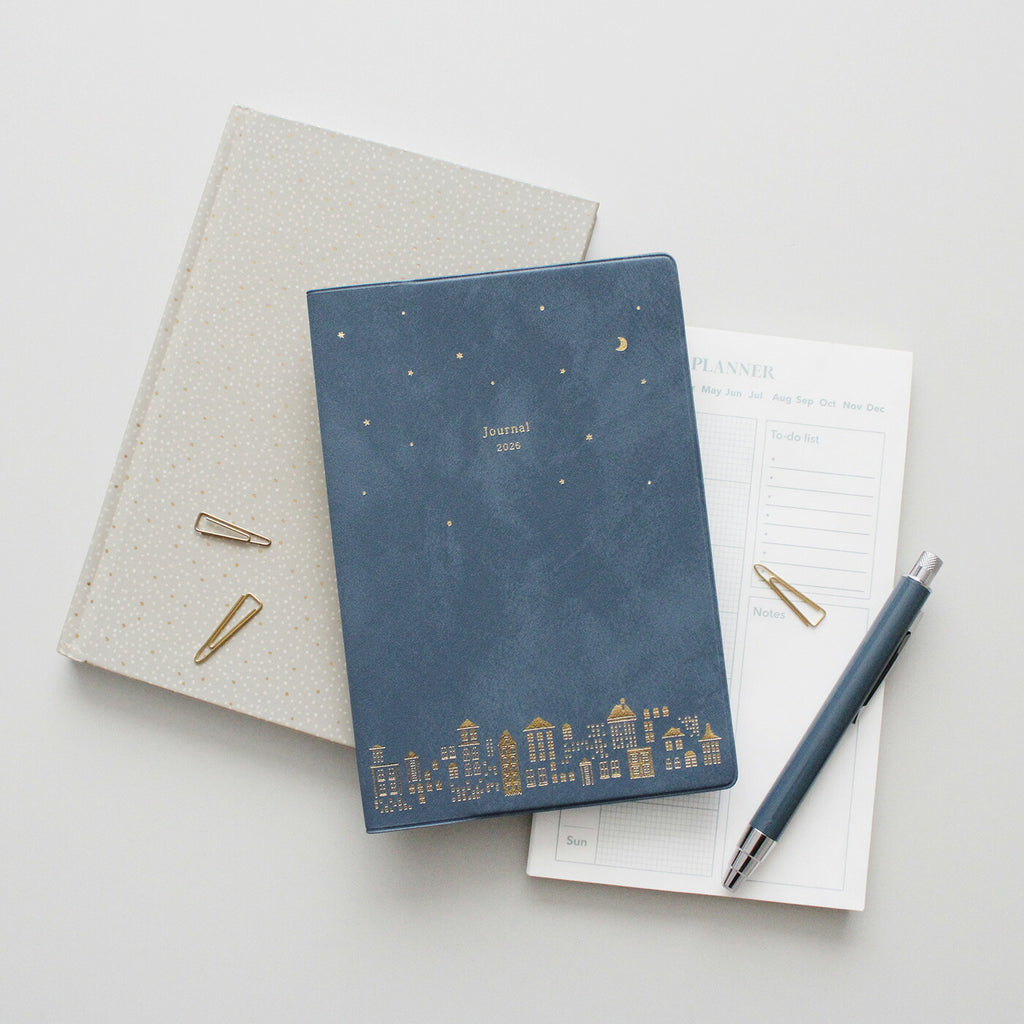 手帳 2026 マトカ 2026年（2025年10月始まり）ダイアリー スケジュール帳｜B6サイズ マンスリー・フルカラー（月間ブロック）『ナイトホーク｜NIGHTHAWK』大人かわいい おしゃれ 星