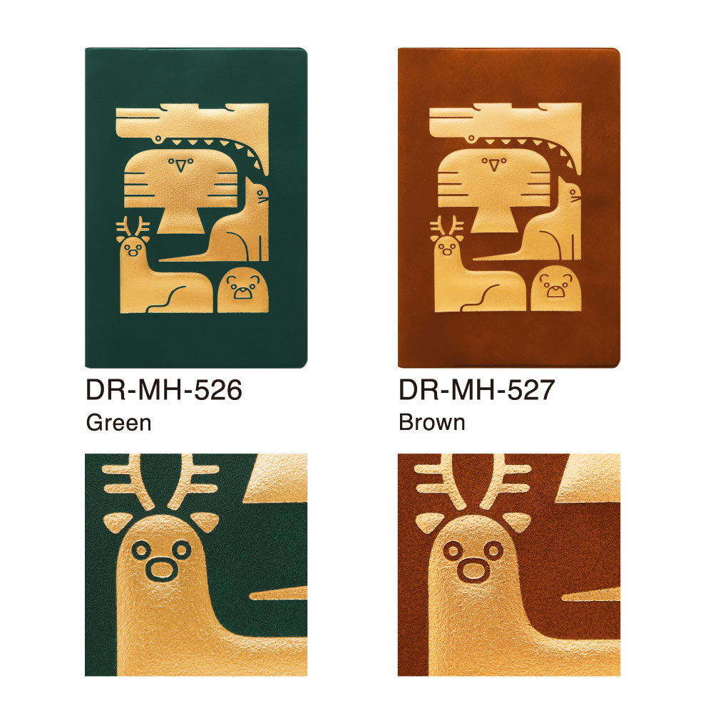 手帳 2026 マトカ 2026年（2025年10月始まり）ダイアリー スケジュール帳｜B6サイズ マンスリー・フルカラー（月間ブロック）『積み木｜TSUMIKI』大人かわいい アニマル 動物 鹿 ネコ ワニ 鳥