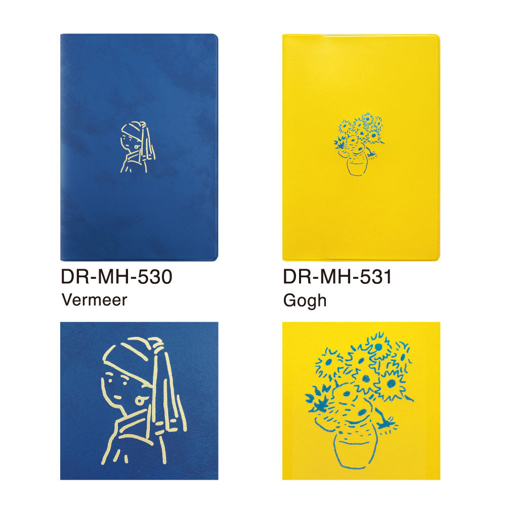 手帳 2026 マトカ 2026年（2025年10月始まり）ダイアリー スケジュール帳｜B6サイズ マンスリー・フルカラー（月間ブロック）『マスターピース｜MASTERPIECE』大人かわいい おしゃれ 芸術 絵画 フェルメール ゴッホ ルノワール