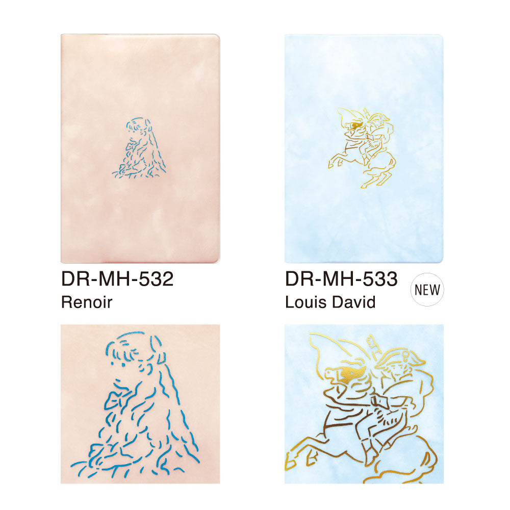 手帳 2026 マトカ 2026年（2025年10月始まり）ダイアリー スケジュール帳｜B6サイズ マンスリー・フルカラー（月間ブロック）『マスターピース｜MASTERPIECE』大人かわいい おしゃれ 芸術 絵画 フェルメール ゴッホ ルノワール