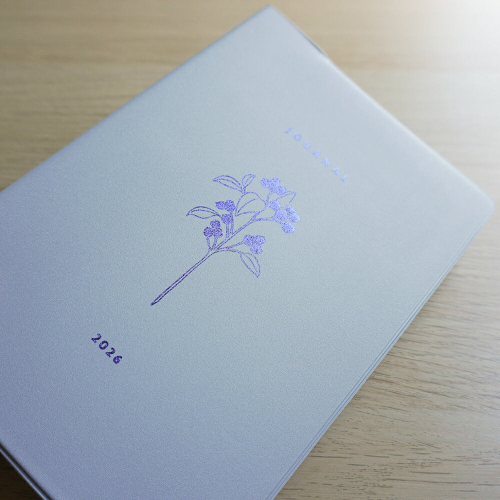 手帳 2026 マトカ 2026年（2025年10月始まり）ダイアリー スケジュール帳｜B6サイズ マンスリー・スタンダード（月間ブロック）『フローラ｜FLORA』大人かわいい 植物 花 コスモス ストロベリー ブルーベリー