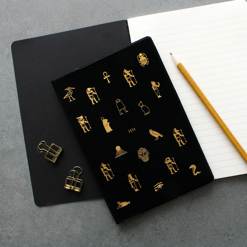 手帳 2026 マトカ 2026年（2025年10月始まり）ダイアリー スケジュール帳｜B6サイズ マンスリー・スタンダード（月間ブロック）『エジプシャン｜EGYPTIAN』大人かわいい エジプシャン エジプト メジェド