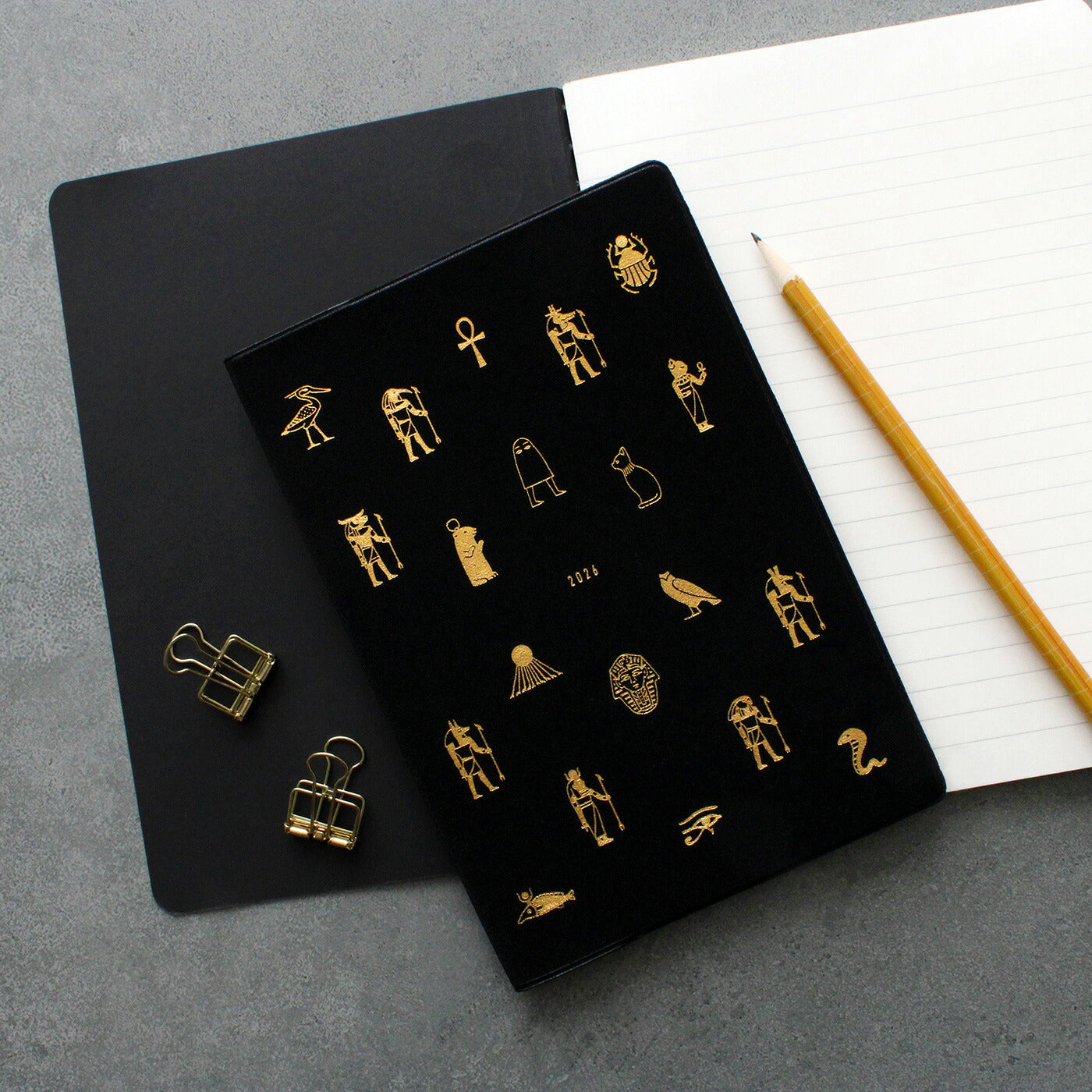 手帳 2026 マトカ 2026年（2025年10月始まり）ダイアリー スケジュール帳｜B6サイズ マンスリー・スタンダード（月間ブロック）『エジプシャン｜EGYPTIAN』大人かわいい エジプシャン エジプト メジェド