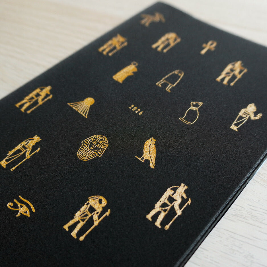 手帳 2026 マトカ 2026年（2025年10月始まり）ダイアリー スケジュール帳｜B6サイズ マンスリー・スタンダード（月間ブロック）『エジプシャン｜EGYPTIAN』大人かわいい エジプシャン エジプト メジェド