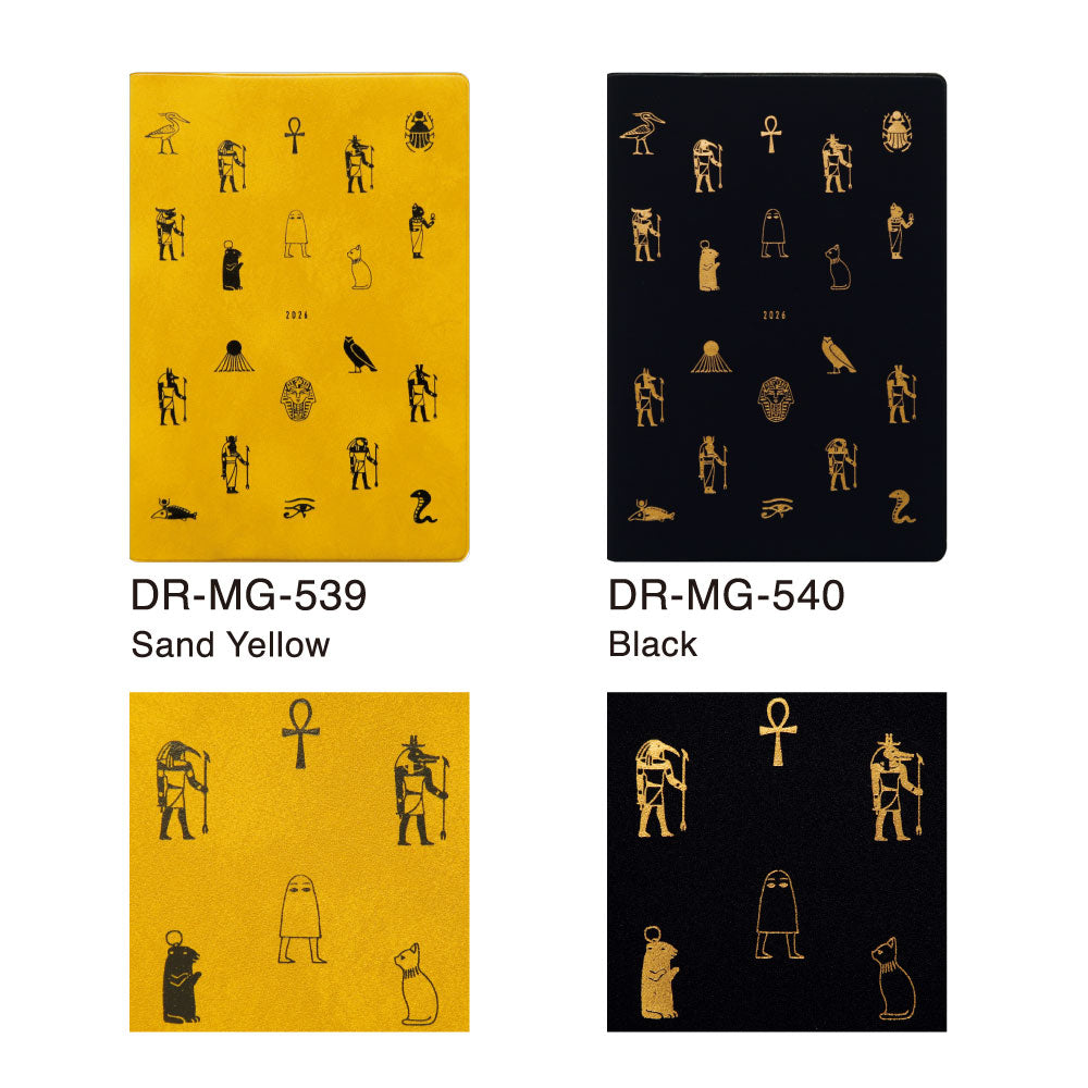 手帳 2026 マトカ 2026年（2025年10月始まり）ダイアリー スケジュール帳｜B6サイズ マンスリー・スタンダード（月間ブロック）『エジプシャン｜EGYPTIAN』大人かわいい エジプシャン エジプト メジェド