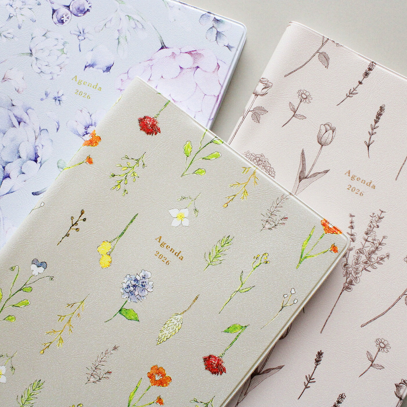 手帳 2026 マトカ 2026年（2025年10月始まり）ダイアリー スケジュール帳｜B6サイズ マンスリー・スタンダード（月間ブロック）『植物標本｜BOTANICAL SPECIMEN』大人かわいい パルファン ミモザ ブロッサム 花 フラワー