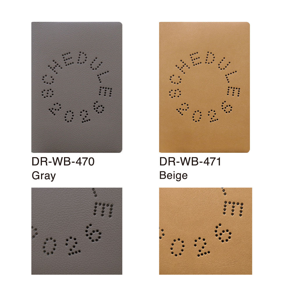 手帳 2026 マトカ 2026年（2025年10月始まり）ダイアリー スケジュール帳｜B6サイズ ウィークリー・レフト式（週間ホリゾンタル）『アルチザン｜ARTISAN』