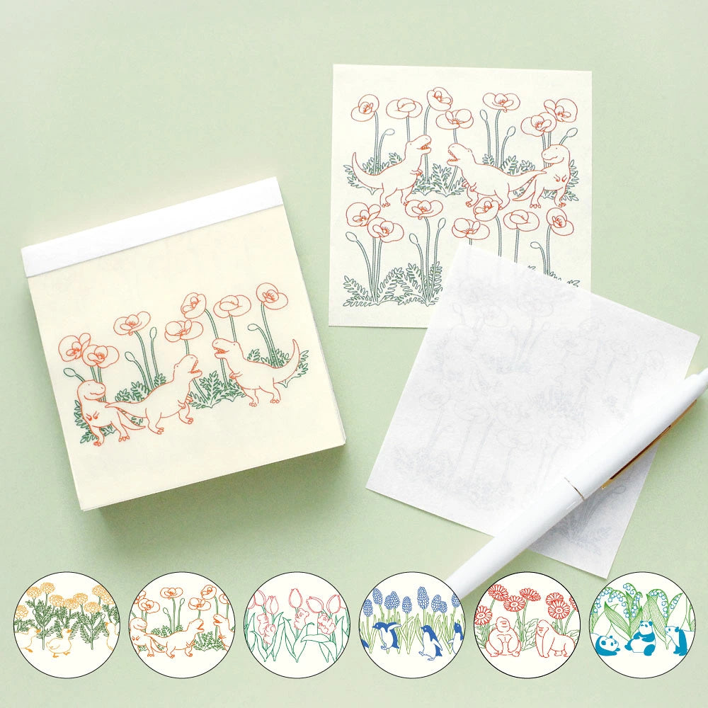 PETIT ET GRAND メモパッド｜プティ・エ・グラン MEMO PAD おしゃれ かわいい アニマル 動物 フラワー 花 メモ ラッピング｜MATOKA マトカ