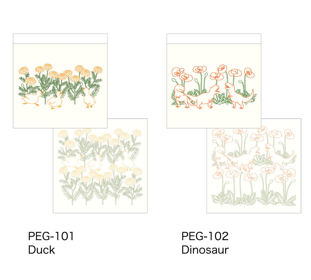 PETIT ET GRAND メモパッド｜プティ・エ・グラン MEMO PAD おしゃれ かわいい アニマル 動物 フラワー 花 メモ ラッピング｜MATOKA マトカ