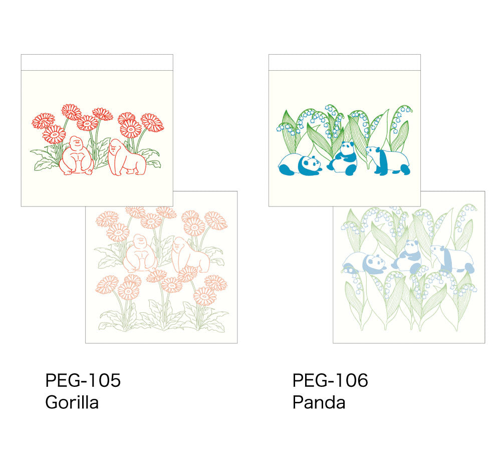 PETIT ET GRAND メモパッド｜プティ・エ・グラン MEMO PAD おしゃれ かわいい アニマル 動物 フラワー 花 メモ ラッピング｜MATOKA マトカ