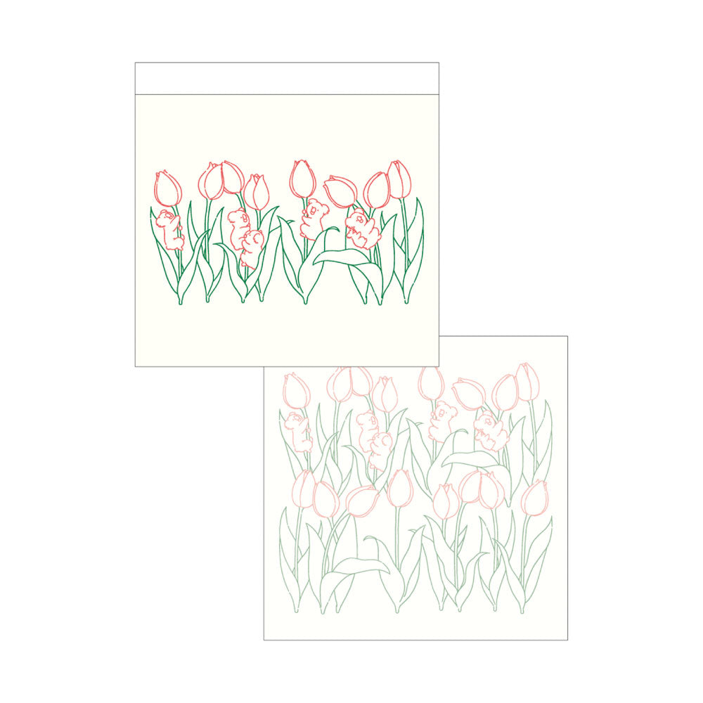 PETIT ET GRAND メモパッド｜プティ・エ・グラン MEMO PAD おしゃれ かわいい アニマル 動物 フラワー 花 メモ ラッピング｜MATOKA マトカ