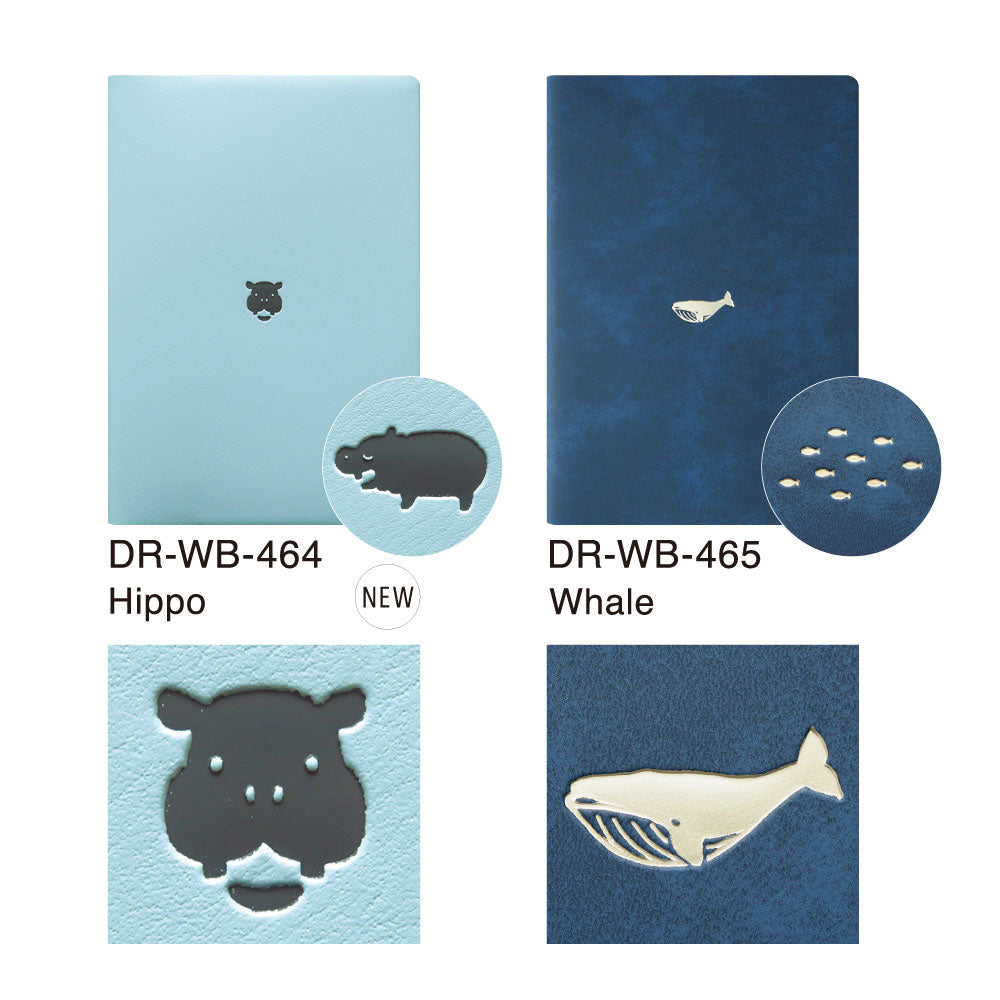 手帳 2026 マトカ 2026年（2025年10月始まり）ダイアリー スケジュール帳｜B6サイズ ウィークリー・レフト式（週間ホリゾンタル）『ワンポイント アニマル｜POINT ANIMAL』動物 犬 クジラ ポメラニアン カバ アザラシ UFO サル カニ