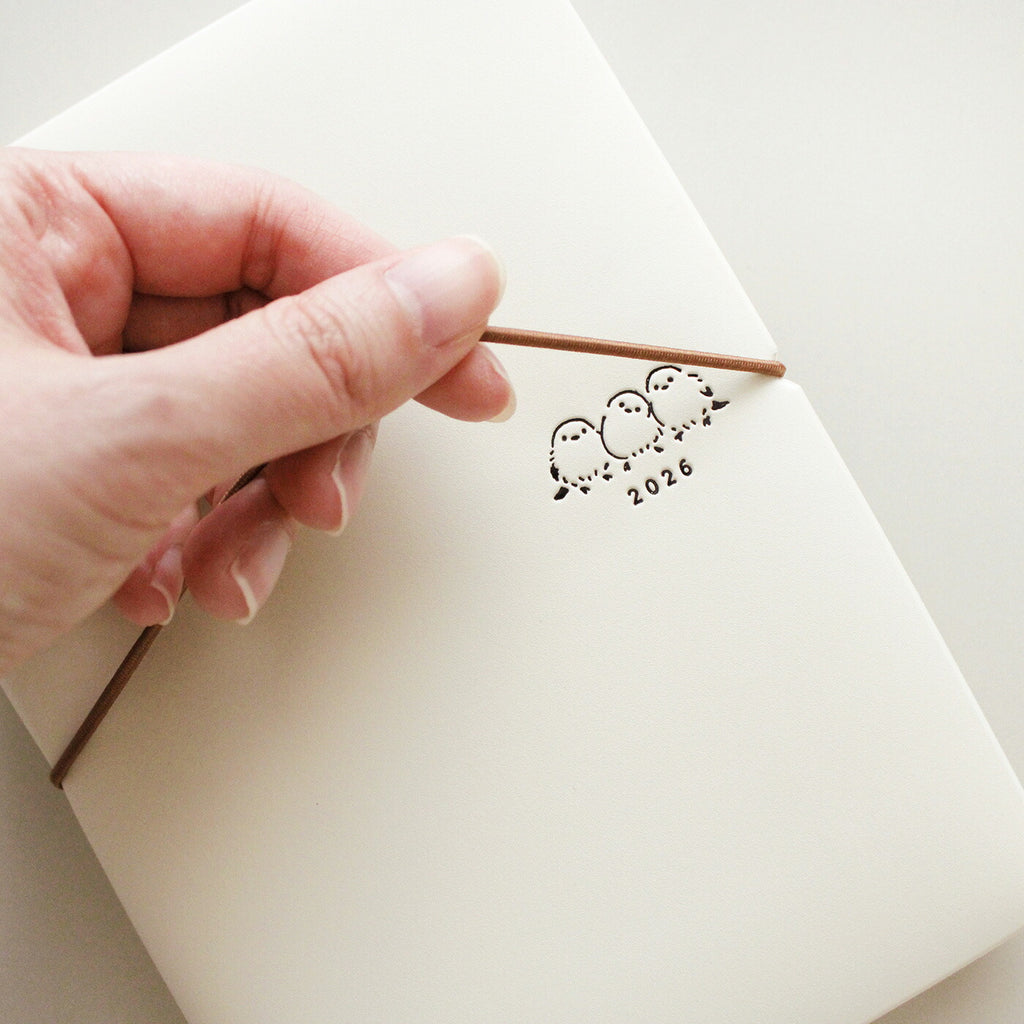 手帳 2026 マトカ 2026年（2025年10月始まり）ダイアリー スケジュール帳｜B6サイズ ウィークリー・ブロック式（週間ブロック・日記帳）『シマエナガだんご｜SHIMAENAGA DANGO』大人かわいい