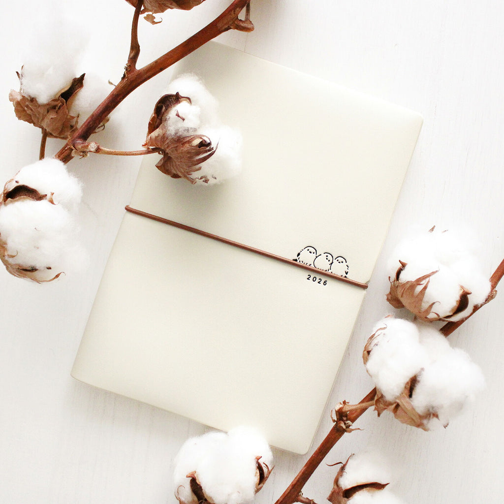 手帳 2026 マトカ 2026年（2025年10月始まり）ダイアリー スケジュール帳｜B6サイズ ウィークリー・ブロック式（週間ブロック・日記帳）『シマエナガだんご｜SHIMAENAGA DANGO』大人かわいい