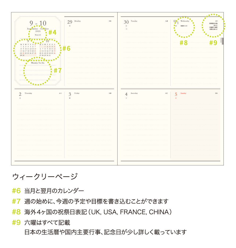 【限定】手帳 2026 マトカ 2026年（2025年10月始まり）ダイアリー スケジュール帳｜B6サイズ ウィークリー・ブロック式（週間ブロック・日記帳）『ソフィア｜SOFIA』干支 馬 午 猫 ネコ