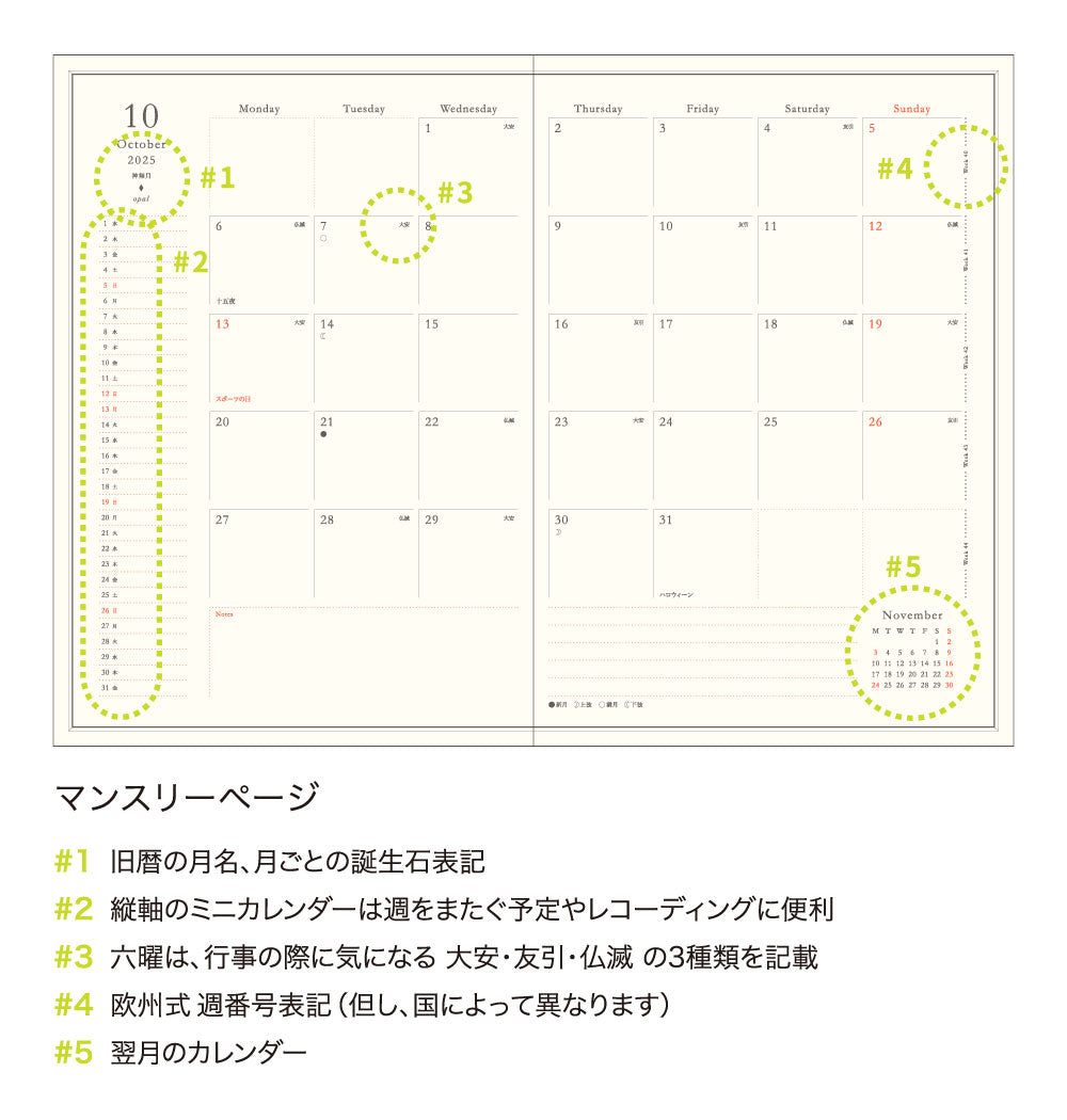 【限定】手帳 2026 マトカ 2026年（2025年10月始まり）ダイアリー スケジュール帳｜B6サイズ ウィークリー・ブロック式（週間ブロック・日記帳）『野花』花 フラワー 植物