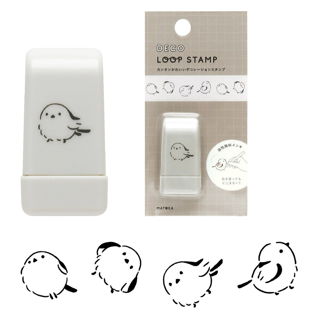 DECO LOOP STAMP デコ ループスタンプ｜おしゃれ かわいい 動物 恐竜 ダイナソー シマエナガ 土偶 エジプシャン メジェド パンダ クジラ ハリネズミ デコレーション ノート 手帳 スタンプ ローラー デコ 犬 猫 ゴリラ 星 馬｜MATOKA マトカ【yp】