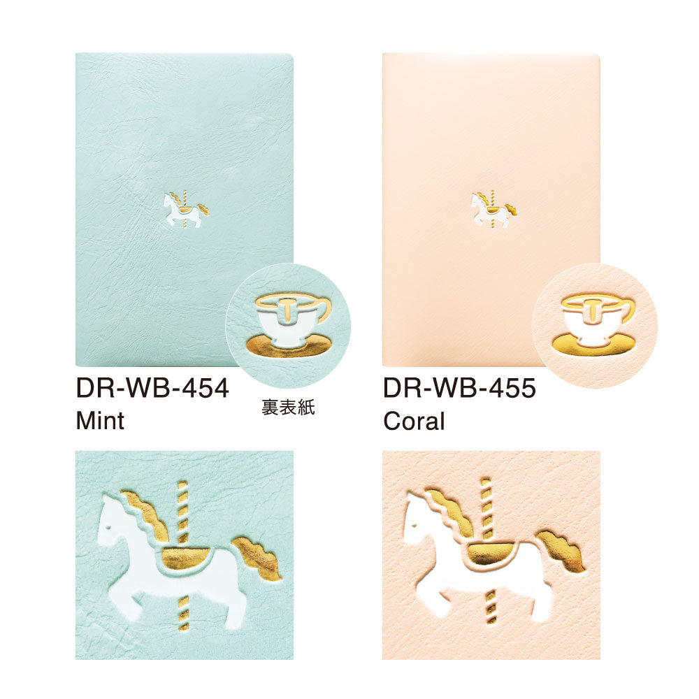 手帳 2026 マトカ 2026年（2025年10月始まり）ダイアリー スケジュール帳｜B6サイズ ウィークリー・レフト式（週間ホリゾンタル）『ワンポイント メリー｜POINT MERRY』大人かわいい 干支 午年 馬 ウマ うま メリーゴーランド