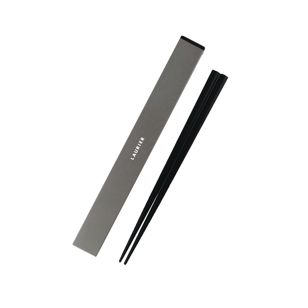 LAURIER ローリエ スライド お箸箱セット｜SLIDE CHOPSTICKS SET 箸箱 弁当 ランチ 箸 カトラリー シンプル 大人 女子 男子 かわいい おしゃれ 弁当 グレー メンズ シック
