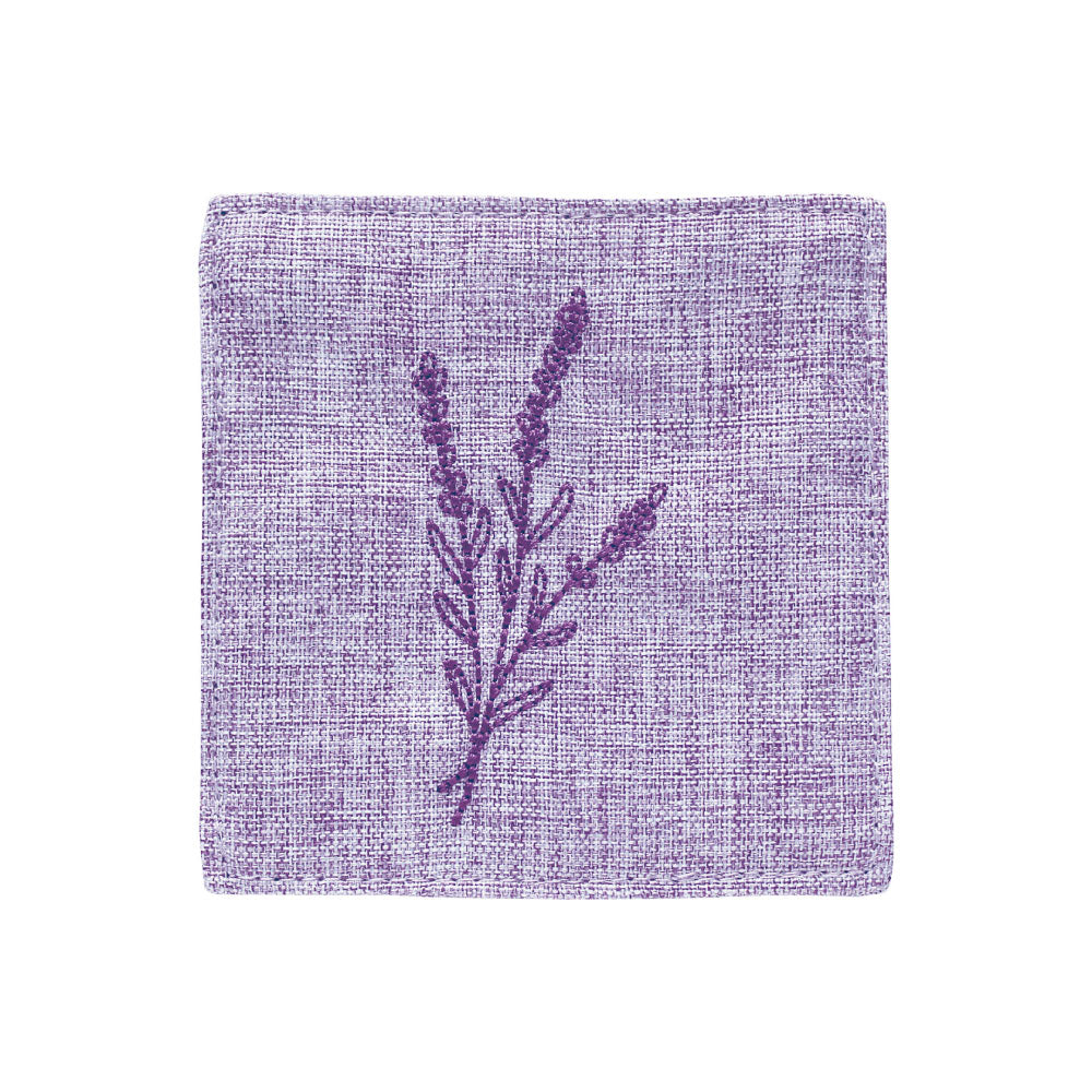 LINDEN リンデン 刺繍コースター｜マット シンプル ティータイム 植物 可愛い おしゃれ 大人 雑貨 ティータイム アフタヌーンティー 花 フラワー オリーブ かすみ草 金木犀 ラベンダー カモミール｜LEAFLETS