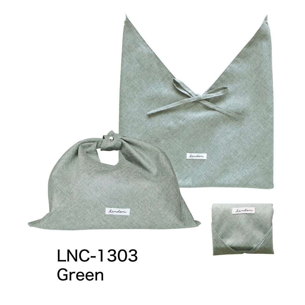 LINDEN リンデン 保冷あづま袋｜おしゃれ かわいい ランチ レシピ お弁当 風呂敷 シンプル 行楽 遠足 ランチバッグ ピクニックハイキング お弁当袋 子供 保冷 巾着 ベージュ パープル グリーン｜LEAFLETS