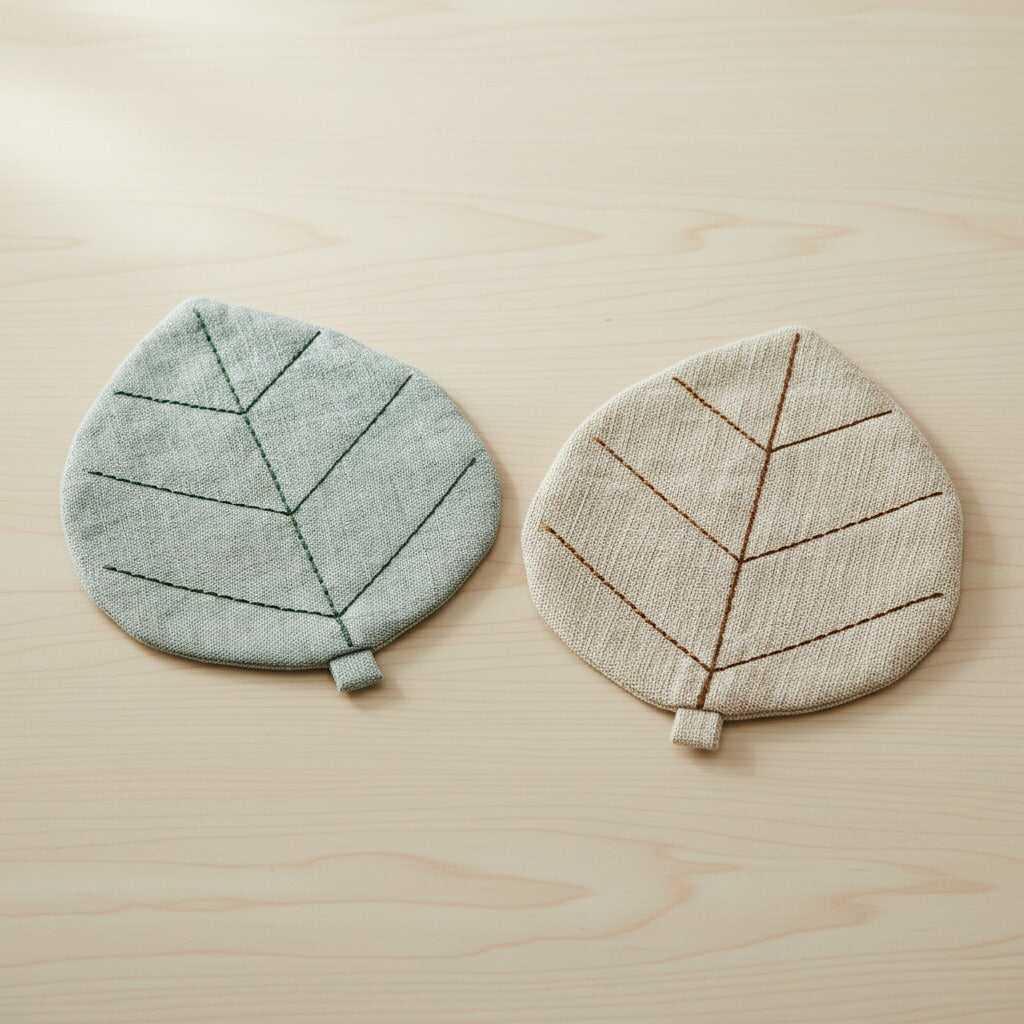 LINDEN リンデン リーフコースター｜マット シンプル ティータイム 葉 葉っぱ 植物 可愛い おしゃれ 大人 インテリア 雑貨 ティータイム アフタヌーンティー マグカップ コップ｜LEAFLETS