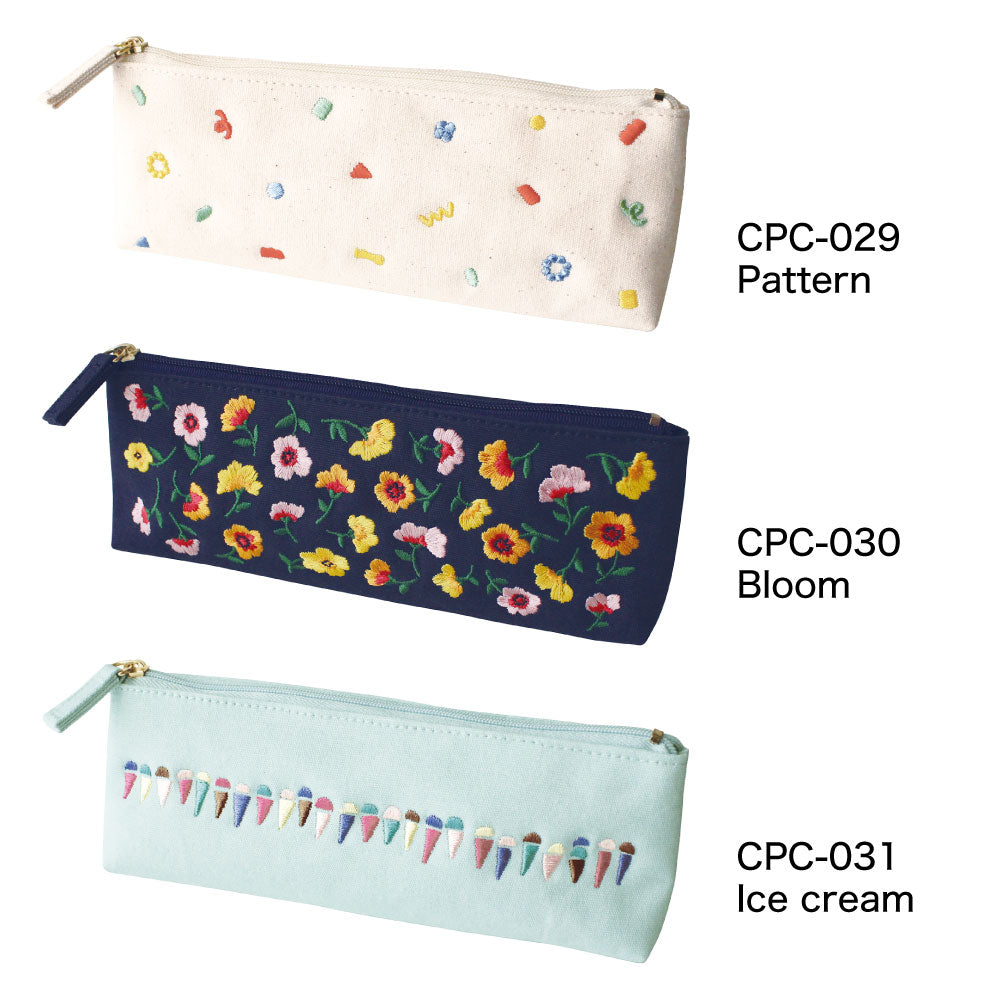 CANVAS PEN CASE キャンバスペンケース A｜おしゃれ かわいい 高校生 中学生 入学 シンプル 小物入れ キャンバス シンプル 大容量 マスターピース 刺繍 帆布｜MATOKA マトカ