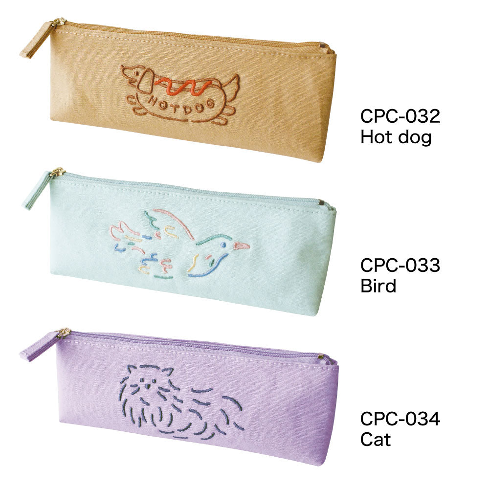 CANVAS PEN CASE キャンバスペンケース A｜おしゃれ かわいい 高校生 中学生 入学 シンプル 小物入れ キャンバス シンプル 大容量 マスターピース 刺繍 帆布｜MATOKA マトカ
