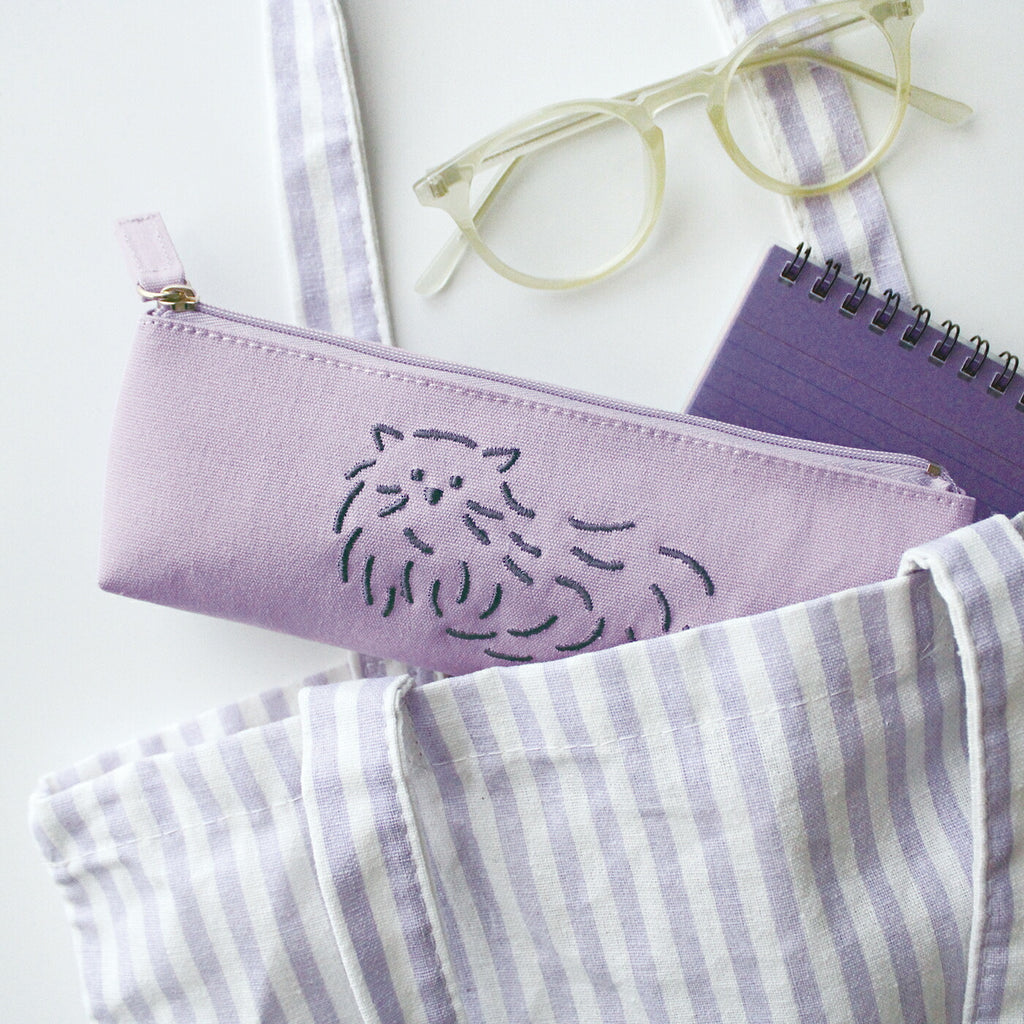 CANVAS PEN CASE キャンバスペンケース A｜おしゃれ かわいい 高校生 中学生 入学 シンプル 小物入れ キャンバス シンプル 大容量 マスターピース 刺繍 帆布｜MATOKA マトカ