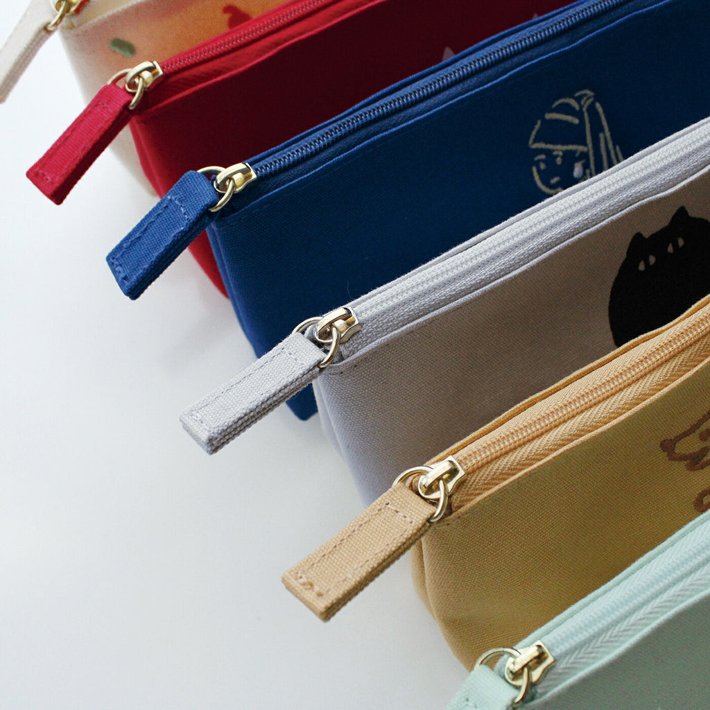 CANVAS PEN CASE キャンバスペンケース A｜おしゃれ かわいい 高校生 中学生 入学 シンプル 小物入れ キャンバス シンプル 大容量 マスターピース 刺繍 帆布｜MATOKA マトカ