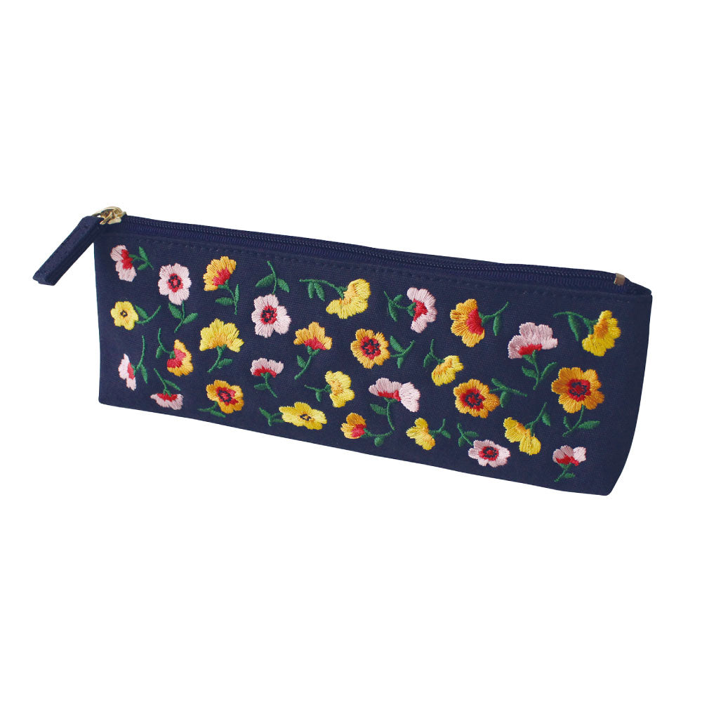 CANVAS PEN CASE キャンバスペンケース A｜おしゃれ かわいい 高校生 中学生 入学 シンプル 小物入れ キャンバス シンプル 大容量 マスターピース 刺繍 帆布｜MATOKA マトカ